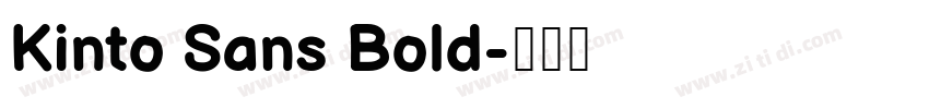 Kinto Sans Bold字体转换